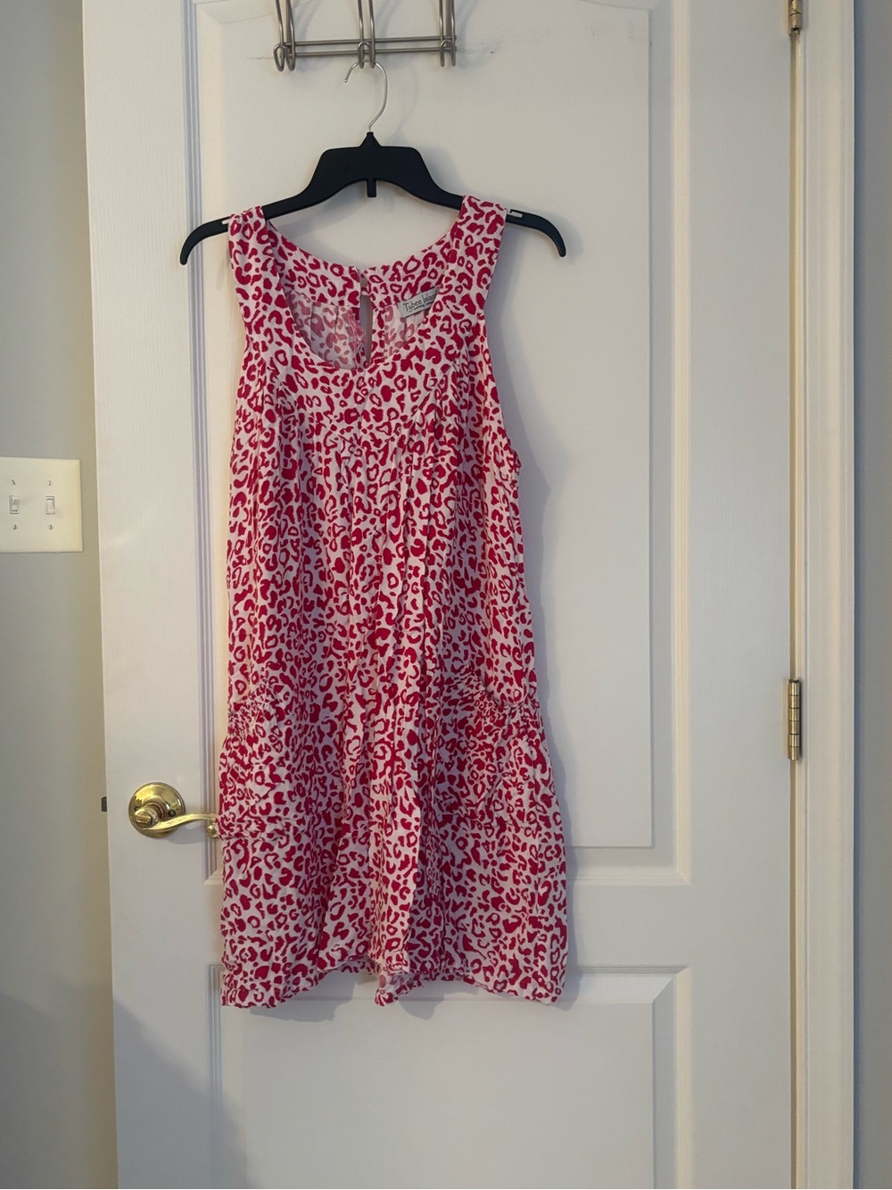 Women’s Pink Leopard Print Swim Coverup Dress